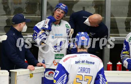 EBEL. Eishockey Bundesliga. VSV gegen HC TWK Innsbruck.  Scott Kosmachuk (VSV). Villach, am 28.2.2021.
Foto: Kuess
www.qspictures.net
---
pressefotos, pressefotografie, kuess, qs, qspictures, sport, bild, bilder, bilddatenbank