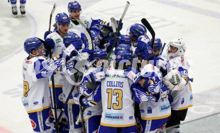 EBEL. Eishockey Bundesliga. VSV gegen iClinic Bratislava Capitals. Jubel  (VSV). Villach, am 3.5.2021.
Foto: Kuess
www.qspictures.net
---
pressefotos, pressefotografie, kuess, qs, qspictures, sport, bild, bilder, bilddatenbank