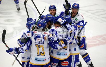 EBEL. Eishockey Bundesliga. VSV gegen iClinic Bratislava Capitals. Jubel  (VSV). Villach, am 3.5.2021.
Foto: Kuess
www.qspictures.net
---
pressefotos, pressefotografie, kuess, qs, qspictures, sport, bild, bilder, bilddatenbank