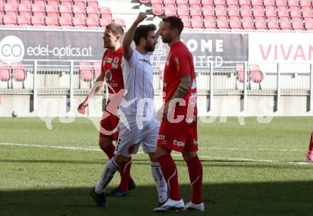 Fussball 2. Liga. SK Austria Klagenfurt gegen  FC Mohren Dornbirn.  Torjubel  Kosmas Gkezos (Klagenfurt). Klagenfurt, am 6.3.2021.
Foto: Kuess
www.qspictures.net
---
pressefotos, pressefotografie, kuess, qs, qspictures, sport, bild, bilder, bilddatenbank