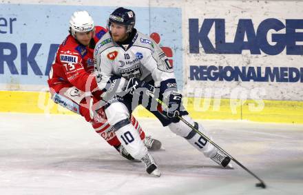 EBEL. Eishockey Bundesliga. KAC gegen	Fehervar AV19.  Niklas Andre Wuerschl,  (KAC), Istvan Bartalis  (Fehervar). Klagenfurt, am 7.3.2021.
Foto: Kuess
www.qspictures.net

---
pressefotos, pressefotografie, kuess, qs, qspictures, sport, bild, bilder, bilddatenbank