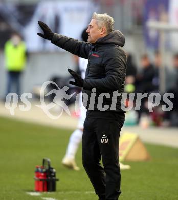 Fussball 2. Liga. SK Austria Klagenfurt gegen  FC Mohren Dornbirn.  Trainer  Markus Mader (Dornbirn). Klagenfurt, am 6.3.2021.
Foto: Kuess
www.qspictures.net
---
pressefotos, pressefotografie, kuess, qs, qspictures, sport, bild, bilder, bilddatenbank