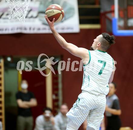 Basketball Zweite Liga 2020/2021. Grunddurchgang 22. Runde. KOS Celovec gegen  Guessing/Jennersdorf Blackbirds. Anze Kos (KOS Celovec). Klagenfurt, am 13.3.2021.
Foto: Kuess
www.qspictures.net

---
pressefotos, pressefotografie, kuess, qs, qspictures, sport, bild, bilder, bilddatenbank