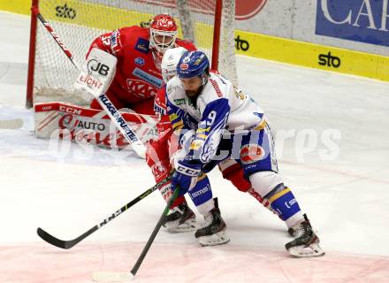 EBEL. Eishockey Bundesliga. VSV gegen KAC.  Sahir Gill,  (VSV), Thomas Vallant, Sebastian Dahm (KAC). Villach, am 14.3.2021.
Foto: Kuess
www.qspictures.net
---
pressefotos, pressefotografie, kuess, qs, qspictures, sport, bild, bilder, bilddatenbank