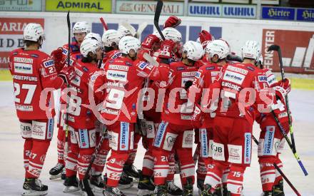 EBEL. Eishockey Bundesliga. KAC gegen	VSV. Jubel KAC. Klagenfurt, am 16.3.2021.
Foto: Kuess
www.qspictures.net

---
pressefotos, pressefotografie, kuess, qs, qspictures, sport, bild, bilder, bilddatenbank
