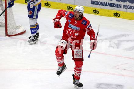 EBEL. Eishockey Bundesliga. VSV gegen KAC. Torjubel Nicholas Eric Petersen  (KAC). Villach, am 19.3.2021.
Foto: Kuess
www.qspictures.net
---
pressefotos, pressefotografie, kuess, qs, qspictures, sport, bild, bilder, bilddatenbank