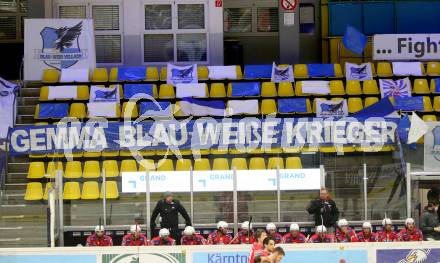 EBEL. Eishockey Bundesliga. VSV gegen KAC.  Feature. Transparente, Tribuene (VSV). Villach, am 19.3.2021.
Foto: Kuess
www.qspictures.net
---
pressefotos, pressefotografie, kuess, qs, qspictures, sport, bild, bilder, bilddatenbank
