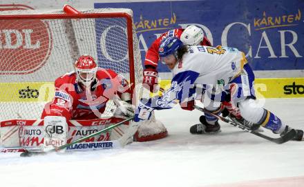 EBEL. Eishockey Bundesliga. VSV gegen KAC. Chris Collins,  (VSV), Sebastian Dahm, Steven Strong  (KAC). Villach, am 19.3.2021.
Foto: Kuess
www.qspictures.net
---
pressefotos, pressefotografie, kuess, qs, qspictures, sport, bild, bilder, bilddatenbank