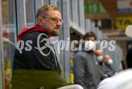 EBEL. Eishockey Bundesliga. VSV gegen KAC. Trainer Petri Matikainen (KAC). Villach, am 19.3.2021.
Foto: Kuess
www.qspictures.net
---
pressefotos, pressefotografie, kuess, qs, qspictures, sport, bild, bilder, bilddatenbank