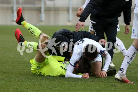 Fussball 2. Liga. SK Austria Klagenfurt gegen  SK Vorwaerts Steyr.  Jubel Phillip Menzel, Kosmas Gkezos, Sandro Zakany (Klagenfurt). Klagenfurt, am 20.3.2021.
Foto: Kuess
www.qspictures.net
---
pressefotos, pressefotografie, kuess, qs, qspictures, sport, bild, bilder, bilddatenbank