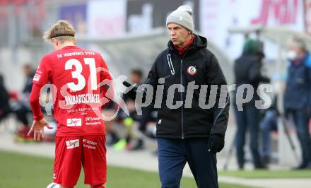 Fussball 2. Liga. SK Austria Klagenfurt gegen  SK Vorwaerts Steyr.  Trainer Andreas Milot (Steyr). Klagenfurt, am 20.3.2021.
Foto: Kuess
www.qspictures.net
---
pressefotos, pressefotografie, kuess, qs, qspictures, sport, bild, bilder, bilddatenbank