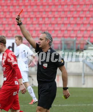 Fussball 2. Liga. SK Austria Klagenfurt gegen  SK Vorwaerts Steyr.  Schiedsrichter Rene Eisner. Klagenfurt, am 20.3.2021.
Foto: Kuess
www.qspictures.net
---
pressefotos, pressefotografie, kuess, qs, qspictures, sport, bild, bilder, bilddatenbank