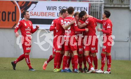 Fussball 2. Liga. SK Austria Klagenfurt gegen  SK Vorwaerts Steyr.  Torjubel (Steyr). Klagenfurt, am 20.3.2021.
Foto: Kuess
www.qspictures.net
---
pressefotos, pressefotografie, kuess, qs, qspictures, sport, bild, bilder, bilddatenbank