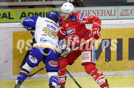 EBEL. Eishockey Bundesliga. KAC gegen	VSV. Thomas Vallant, (KAC),   Martin Ulmer (VSV). Klagenfurt, am 21.3.2021.
Foto: Kuess
www.qspictures.net

---
pressefotos, pressefotografie, kuess, qs, qspictures, sport, bild, bilder, bilddatenbank
