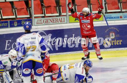 EBEL. Eishockey Bundesliga. KAC gegen	VSV. Torjubel Thomas Koch (KAC). Klagenfurt, am 21.3.2021.
Foto: Kuess
www.qspictures.net

---
pressefotos, pressefotografie, kuess, qs, qspictures, sport, bild, bilder, bilddatenbank