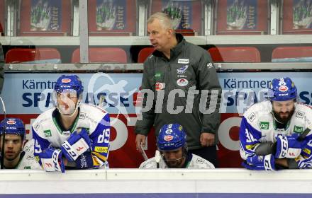EBEL. Eishockey Bundesliga. KAC gegen	VSV. Trainer Rob Daum  (VSV). Klagenfurt, am 21.3.2021.
Foto: Kuess
www.qspictures.net

---
pressefotos, pressefotografie, kuess, qs, qspictures, sport, bild, bilder, bilddatenbank