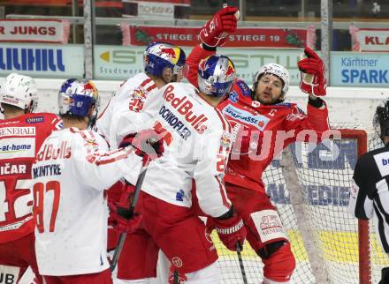 EBEL. Eishockey Bundesliga. KAC gegen	EC Red Bull Salzburg. Manuel Ganahl,  (KAC),  Jack Skille, Peter Hochkofler (Salzburg). Klagenfurt, am 28.3.2021.
Foto: Kuess
www.qspictures.net

---
pressefotos, pressefotografie, kuess, qs, qspictures, sport, bild, bilder, bilddatenbank