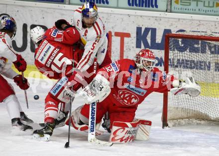 EBEL. Eishockey Bundesliga. KAC gegen	EC Red Bull Salzburg. Blaz Gregorc, Sebastian Dahm,  (KAC), Thomas Raffl  (Salzburg). Klagenfurt, am 28.3.2021.
Foto: Kuess
www.qspictures.net

---
pressefotos, pressefotografie, kuess, qs, qspictures, sport, bild, bilder, bilddatenbank