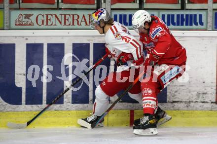 EBEL. Eishockey Bundesliga. KAC gegen	EC Red Bull Salzburg. Nicholas Eric Petersen,  (KAC), Yannic Pilloni  (Salzburg). Klagenfurt, am 1.4.2021.
Foto: Kuess
www.qspictures.net

---
pressefotos, pressefotografie, kuess, qs, qspictures, sport, bild, bilder, bilddatenbank