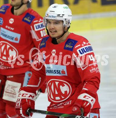 EBEL. Eishockey Bundesliga. KAC gegen	EC Red Bull Salzburg. Kele Steffler (KAC). Klagenfurt, am 1.4.2021.
Foto: Kuess
www.qspictures.net

---
pressefotos, pressefotografie, kuess, qs, qspictures, sport, bild, bilder, bilddatenbank