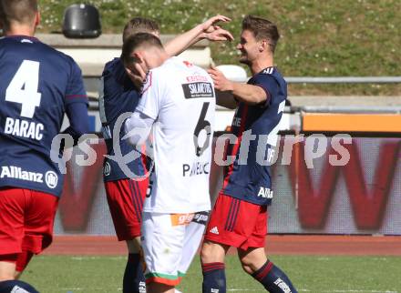 Fussball. Bundesliga. RZ Pellets WAC gegen SK Rapid. Torjubel Maximilian Hofmann (Rapid). Wolfsberg, am 4.4.2021.
Foto: Kuess
www.qspictures.net

---
pressefotos, pressefotografie, kuess, qs, qspictures, sport, bild, bilder, bilddatenbank