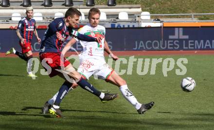 Fussball. Bundesliga. RZ Pellets WAC gegen SK Rapid. Gustav Niklas Henriksson,  (WAC), Dejan Ljubicic (Rapid). Wolfsberg, am 4.4.2021.
Foto: Kuess
www.qspictures.net

---
pressefotos, pressefotografie, kuess, qs, qspictures, sport, bild, bilder, bilddatenbank