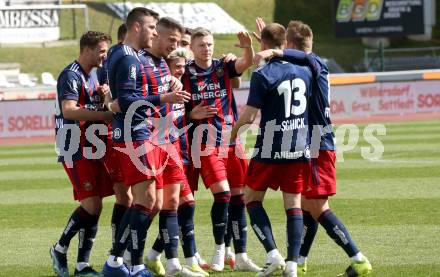 Fussball. Bundesliga. RZ Pellets WAC gegen SK Rapid. Torjubel Ercan Kara, Taxiarchis Fountas, Mateo Barac, Thorsten Schick (Rapid). Wolfsberg, am 4.4.2021.
Foto: Kuess
www.qspictures.net

---
pressefotos, pressefotografie, kuess, qs, qspictures, sport, bild, bilder, bilddatenbank