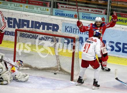 EBEL. Eishockey Bundesliga. KAC gegen	EC Red Bull Salzburg. Torjubel  Ganahl Manuel (KAC). Klagenfurt, am 5.4.2021.
Foto: Kuess
www.qspictures.net

---
pressefotos, pressefotografie, kuess, qs, qspictures, sport, bild, bilder, bilddatenbank