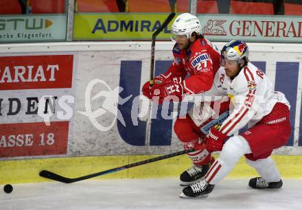 EBEL. Eishockey Bundesliga. KAC gegen	EC Red Bull Salzburg. Thomas Hundertpfund,  (KAC), Jack Skille  (Salzburg). Klagenfurt, am 5.4.2021.
Foto: Kuess
www.qspictures.net

---
pressefotos, pressefotografie, kuess, qs, qspictures, sport, bild, bilder, bilddatenbank