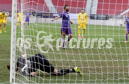 Fussball 2. Liga. SK Austria Klagenfurt gegen  Kapfenberger SV. Torjubel Kosmas Gkezos (Klagenfurt). Klagenfurt, am 9.4.2021.
Foto: Kuess
www.qspictures.net
---
pressefotos, pressefotografie, kuess, qs, qspictures, sport, bild, bilder, bilddatenbank