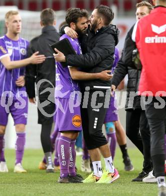 Fussball 2. Liga. SK Austria Klagenfurt gegen  Kapfenberger SV. Kosmas Gkezos, Co-Trainer Sandro Zakany (Klagenfurt). Klagenfurt, am 9.4.2021.
Foto: Kuess
www.qspictures.net
---
pressefotos, pressefotografie, kuess, qs, qspictures, sport, bild, bilder, bilddatenbank