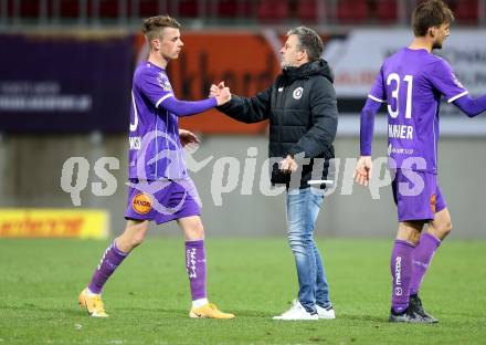 Fussball 2. Liga. SK Austria Klagenfurt gegen  Kapfenberger SV. Tim Maciejewski, Matthias Imhof (Klagenfurt). Klagenfurt, am 9.4.2021.
Foto: Kuess
www.qspictures.net
---
pressefotos, pressefotografie, kuess, qs, qspictures, sport, bild, bilder, bilddatenbank