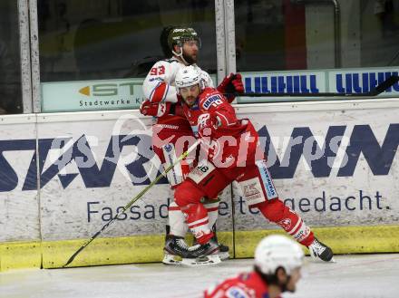 EBEL. Eishockey Bundesliga. KAC gegen	HCB Suedtirol Alperia. Vallant Thomas (KAC),   Frigo Luca (Bozen). Klagenfurt, am 13.4.2021.
Foto: Kuess
www.qspictures.net

---
pressefotos, pressefotografie, kuess, qs, qspictures, sport, bild, bilder, bilddatenbank