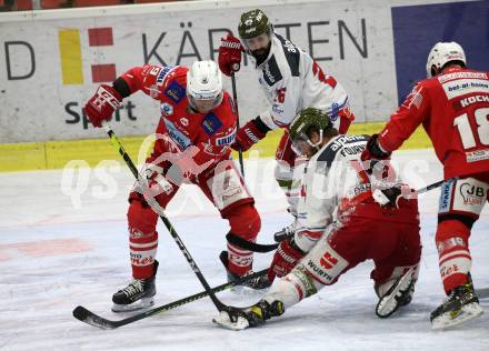 EBEL. Eishockey Bundesliga. KAC gegen	HCB Suedtirol Alperia. Geier Stefan (KAC),  Fournier Gleason (Bozen). Klagenfurt, am 13.4.2021.
Foto: Kuess
www.qspictures.net

---
pressefotos, pressefotografie, kuess, qs, qspictures, sport, bild, bilder, bilddatenbank