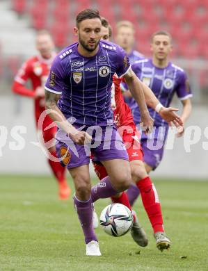 Fussball 2. Liga. SK Austria Klagenfurt gegen  Grazer AK 1902. Markus Pink (Klagenfurt). Klagenfurt, am 18.4.2021.
Foto: Kuess
www.qspictures.net
---
pressefotos, pressefotografie, kuess, qs, qspictures, sport, bild, bilder, bilddatenbank