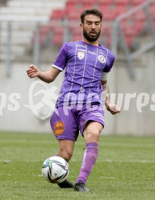 Fussball 2. Liga. SK Austria Klagenfurt gegen  Grazer AK 1902. Kosmas Gkezos (Klagenfurt). Klagenfurt, am 18.4.2021.
Foto: Kuess
www.qspictures.net
---
pressefotos, pressefotografie, kuess, qs, qspictures, sport, bild, bilder, bilddatenbank