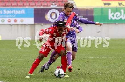 Fussball 2. Liga. SK Austria Klagenfurt gegen  Grazer AK 1902. Alex Timossi Andersson,  (Klagenfurt),  Reality Arase Asemota  (GAK). Klagenfurt, am 18.4.2021.
Foto: Kuess
www.qspictures.net
---
pressefotos, pressefotografie, kuess, qs, qspictures, sport, bild, bilder, bilddatenbank