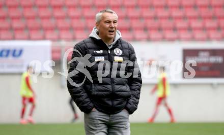 Fussball 2. Liga. SK Austria Klagenfurt gegen  Grazer AK 1902. Trainer Peter Pacult (Klagenfurt). Klagenfurt, am 18.4.2021.
Foto: Kuess
www.qspictures.net
---
pressefotos, pressefotografie, kuess, qs, qspictures, sport, bild, bilder, bilddatenbank