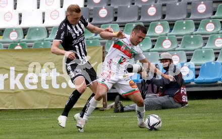 Fussball. Bundesliga. RZ Pellets WAC gegen LASK.  Guram Giorbelidze, (WAC), Thomas Goiginger  (LASK). Wolfsberg, am 12.5.2021.
Foto: Kuess
www.qspictures.net

---
pressefotos, pressefotografie, kuess, qs, qspictures, sport, bild, bilder, bilddatenbank