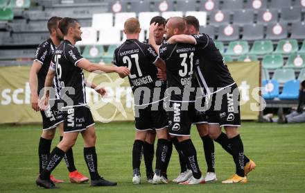 Fussball. Bundesliga. RZ Pellets WAC gegen LASK. Torjubel James Holland, Thomas Goiginger, Petar Filipovic, Lukas Grgic, Reinhold Ranftl (LASK). Wolfsberg, am 12.5.2021.
Foto: Kuess
www.qspictures.net

---
pressefotos, pressefotografie, kuess, qs, qspictures, sport, bild, bilder, bilddatenbank