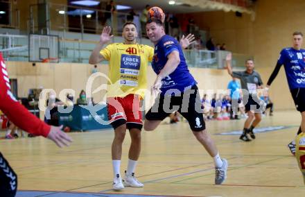 Handball spusu Liga. SC Ferlach gegen UHK Krems. Blac Klec (Ferlach),  Oliver NIKIC (Krems). Ferlach, am 15.5.2021.
Foto: Kuess
www.qspictures.net
---
pressefotos, pressefotografie, kuess, qs, qspictures, sport, bild, bilder, bilddatenbank