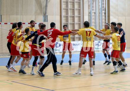 Handball spusu Liga. SC Ferlach gegen UHK Krems. Jubel Krems. Ferlach, am 15.5.2021.
Foto: Kuess
www.qspictures.net
---
pressefotos, pressefotografie, kuess, qs, qspictures, sport, bild, bilder, bilddatenbank