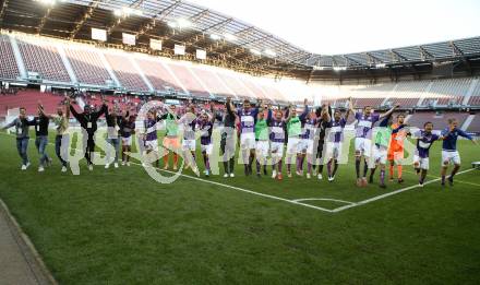 Fussball. Bundesliga Relegation. SK Austria Klagenfurt gegen St. Poelten.   Jubel Austria. Klagenfurt, am 26.5.2021.
Foto: Kuess
www.qspictures.net
---
pressefotos, pressefotografie, kuess, qs, qspictures, sport, bild, bilder, bilddatenbank
