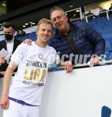 Fussball. Bundesliga Relegation. St. Poelten gegen SK Austria Klagenfurt .   Meisterjubel Austria Klagenfurt.  Christopher Cvetko, Andreas CVetko. Klagenfurt, am 29.5.2021.
Foto: Kuess
www.qspictures.net
---
pressefotos, pressefotografie, kuess, qs, qspictures, sport, bild, bilder, bilddatenbank
