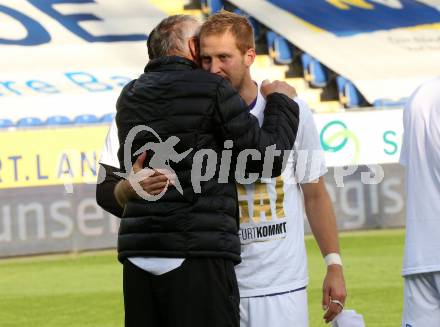 Fussball. Bundesliga Relegation. St. Poelten gegen SK Austria Klagenfurt .   Meisterjubel Austria Klagenfurt.  Trainer Peter Pacult, Markus Rusek. Klagenfurt, am 29.5.2021.
Foto: Kuess
www.qspictures.net
---
pressefotos, pressefotografie, kuess, qs, qspictures, sport, bild, bilder, bilddatenbank