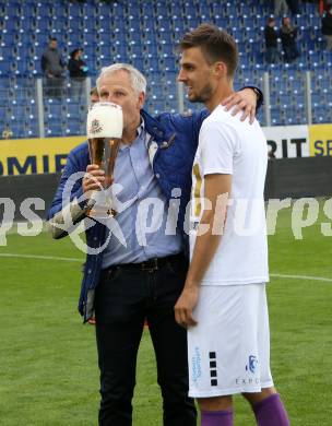 Fussball. Bundesliga Relegation. St. Poelten gegen SK Austria Klagenfurt .   Meisterjubel Austria Klagenfurt. Harald Gaertner, Thorsten Mahrer. Klagenfurt, am 29.5.2021.
Foto: Kuess
www.qspictures.net
---
pressefotos, pressefotografie, kuess, qs, qspictures, sport, bild, bilder, bilddatenbank