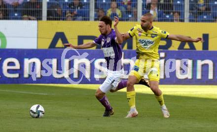 Fussball. Bundesliga Relegation. St. Poelten gegen SK Austria Klagenfurt .   Dor Hugy, (St. Poelten), Simon Straudi   (Klagenfurt). Klagenfurt, am 29.5.2021.
Foto: Kuess
www.qspictures.net
---
pressefotos, pressefotografie, kuess, qs, qspictures, sport, bild, bilder, bilddatenbank