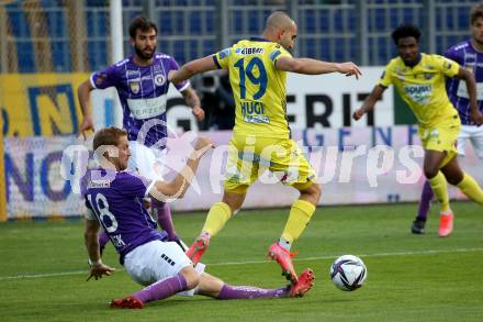 Fussball. Bundesliga Relegation. St. Poelten gegen SK Austria Klagenfurt .   Dor Hugy, (St. Poelten), Markus Rusek   (Klagenfurt). Klagenfurt, am 29.5.2021.
Foto: Kuess
www.qspictures.net
---
pressefotos, pressefotografie, kuess, qs, qspictures, sport, bild, bilder, bilddatenbank