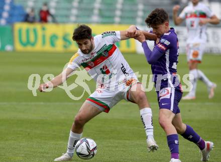 Fussball. Bundesliga. RZ Pellets WAC gegen FK Austria Wien. Michael Novak,  (WAC), Dominik Fitz (Wien). Wolfsberg, am 30.5.2021.
Foto: Kuess
www.qspictures.net

---
pressefotos, pressefotografie, kuess, qs, qspictures, sport, bild, bilder, bilddatenbank