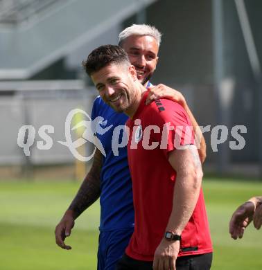 Fussball. Bundesliga. Training. SK Austria Klagenfurt .  Markus Pink, Manuel Trattnig. Klagenfurt, am 21.6.2021.
Foto: Kuess
www.qspictures.net
---
pressefotos, pressefotografie, kuess, qs, qspictures, sport, bild, bilder, bilddatenbank